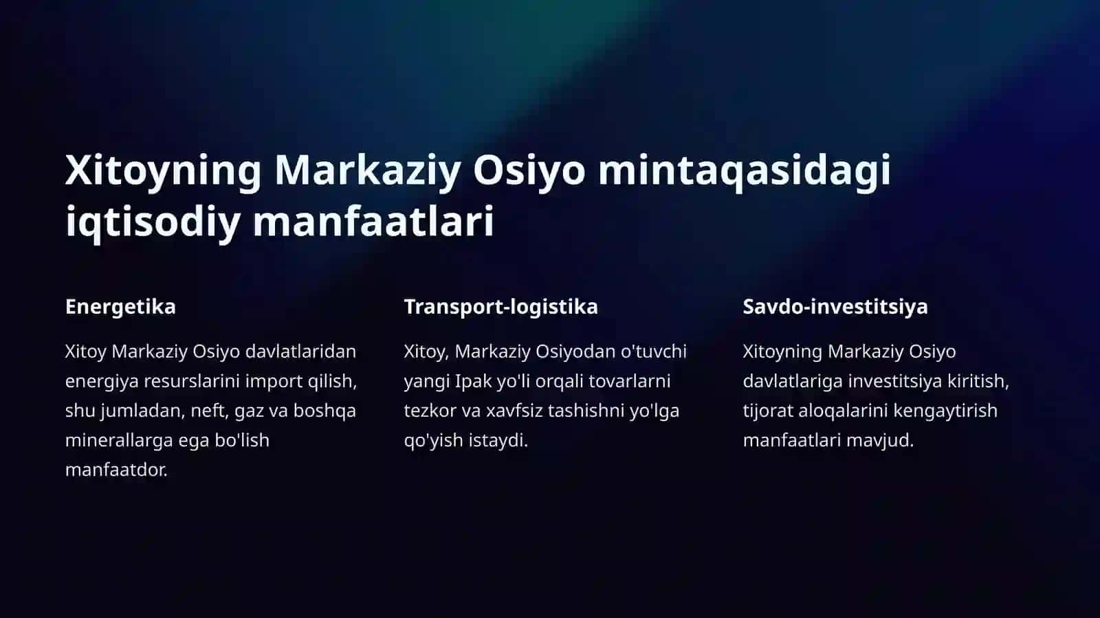 Xitoy diplomatiyasi va Markaziy Osiyo 3