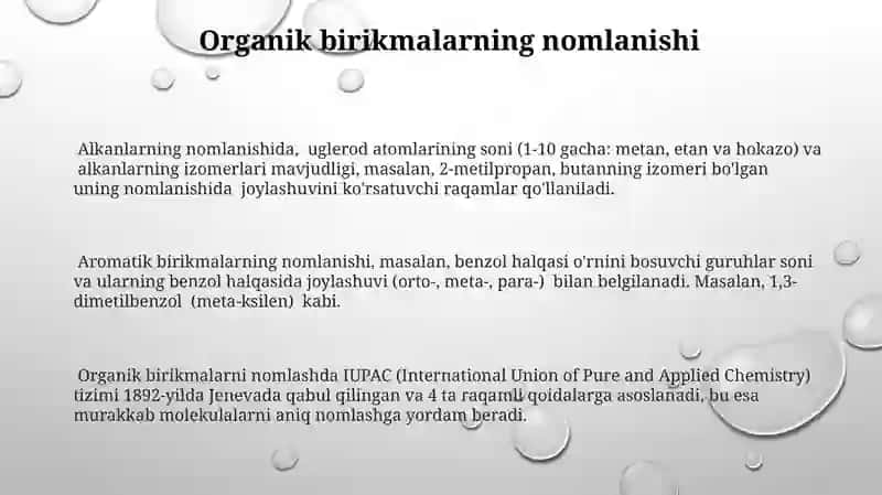 Organik Birikmalar 3