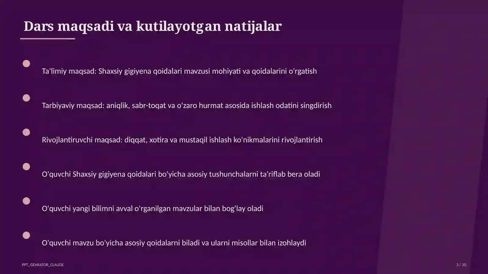 Shaxsiy gigiyena qoidalari (1-sinf) 3