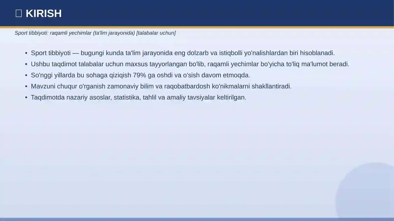 Sport Tibbiyoti: Raqamli Yechimlar 3