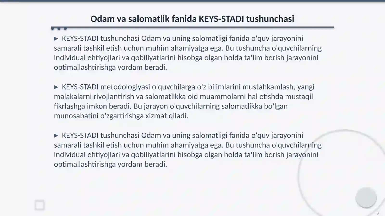 Odamlar va ularning salomatligi 3