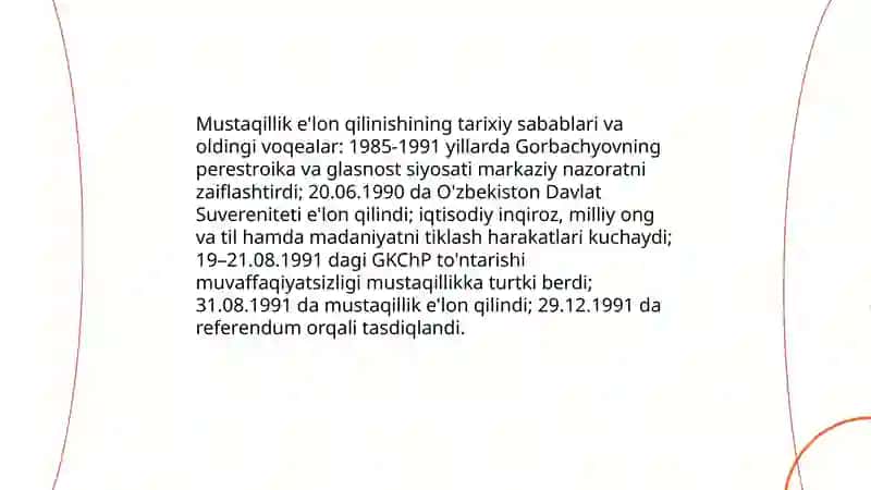 Mustaqil ÓzbekistonRespublikasi Tashkil Topishining Tarixiy Ahamiyati 3