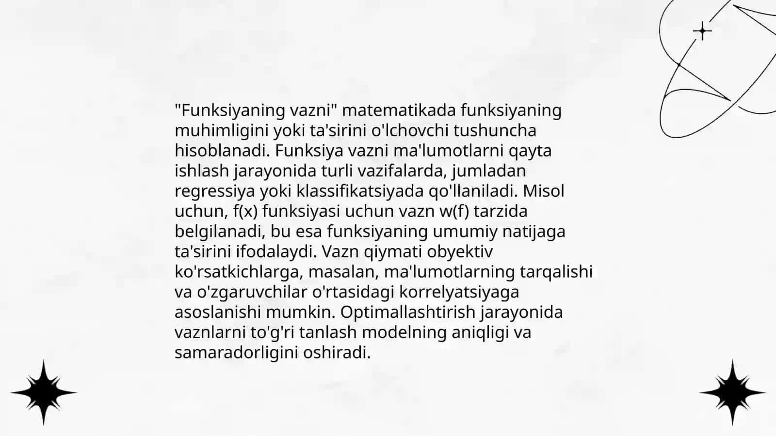 Funksiyaning vazni 3