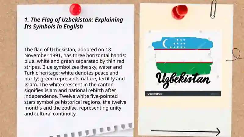 The Flag of Uzbekistan: Explaining Its Symbols in English 3