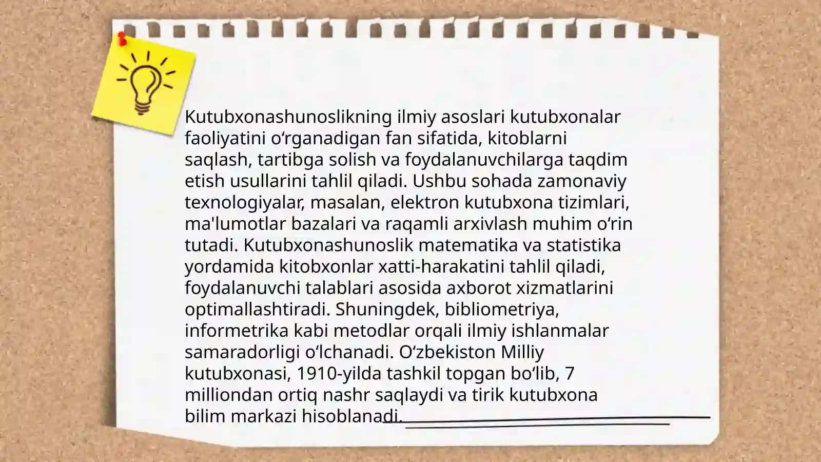 Kutubxonashunoslikning ilmiy asoslari 3