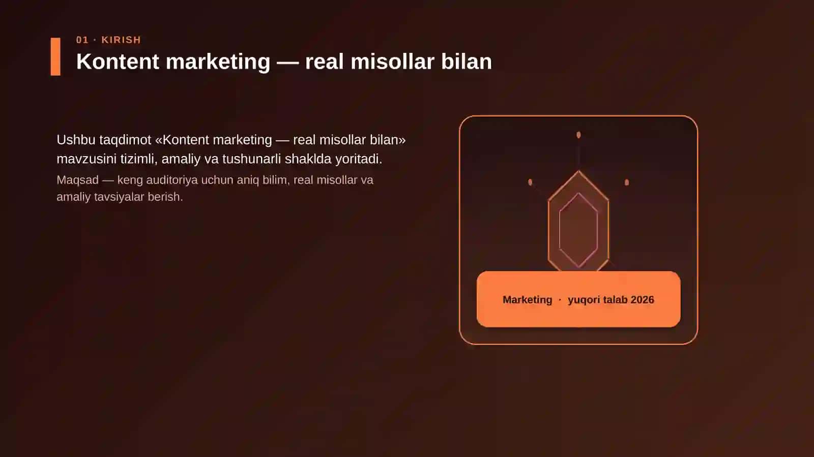 Kontent marketing — real misollar bilan 3