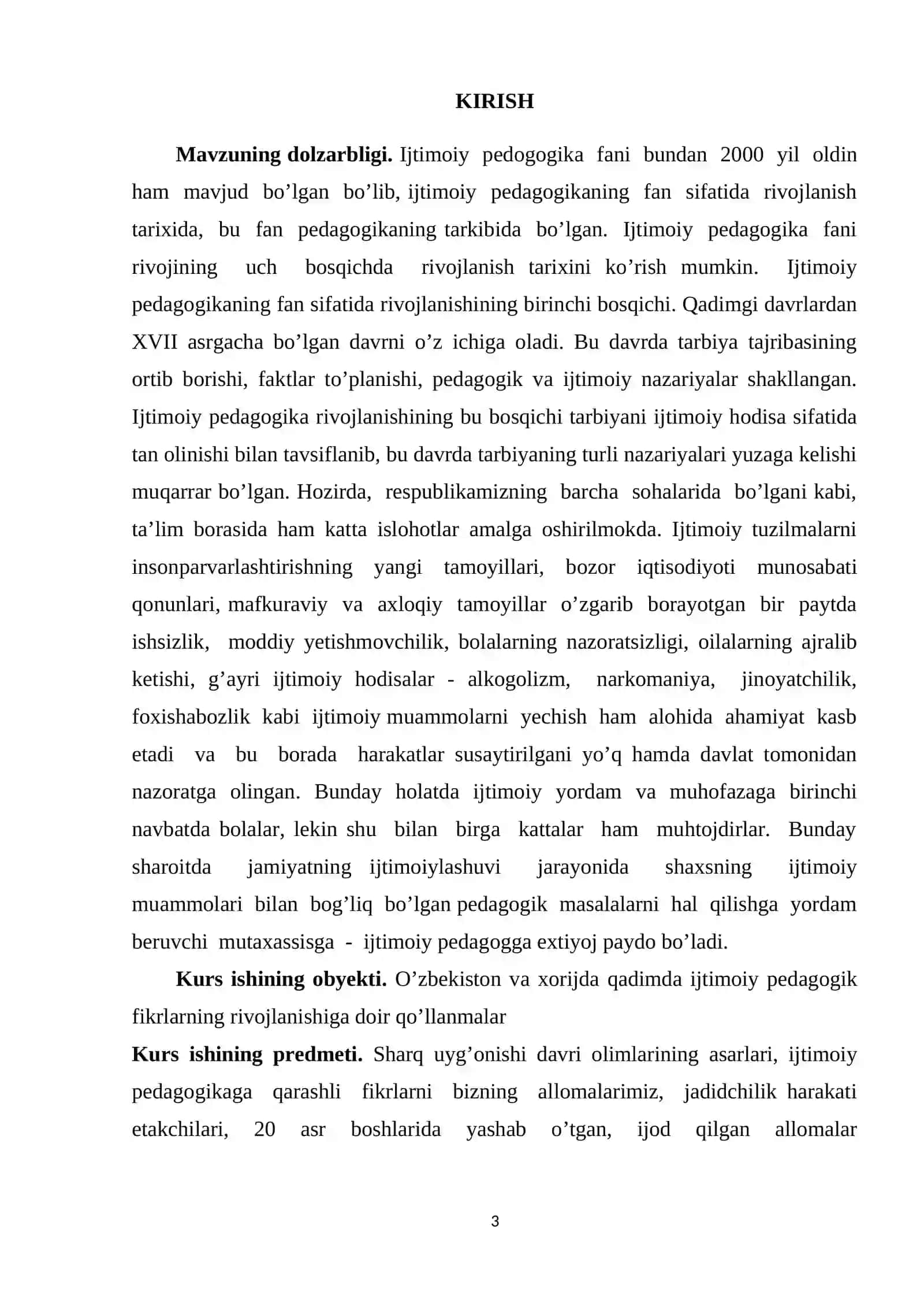 Qadimgi davrlarda O’zbekistonda va Xorijda ijtimoiy pedagogik fikrlarning rivojlanishi 3