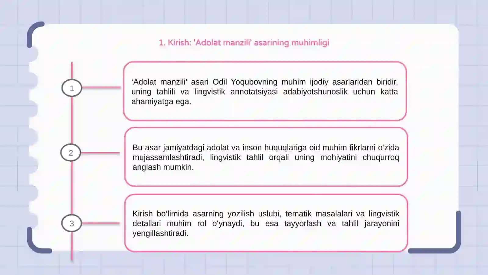 "Adolat manzili" asarini lingvistik annotatsiyalash 3