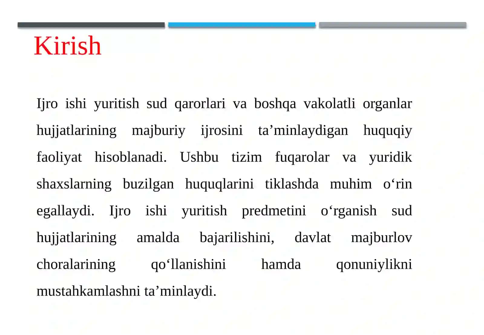 Ijroishiyuritish predmeti tushunchasiga uning xususiyatlari 3