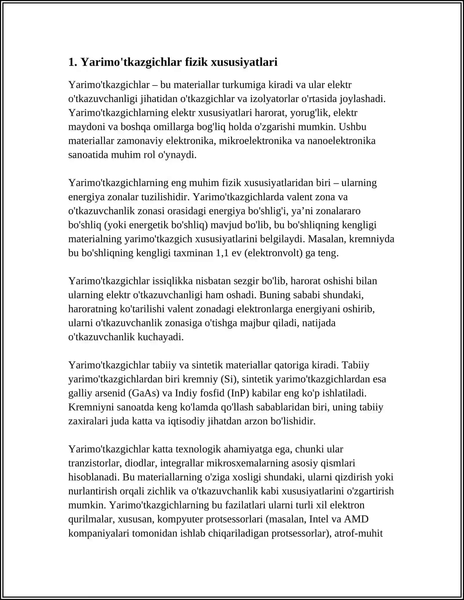 Yarimo‘tkazgichlar Elektr Utkazuvchanligi 3