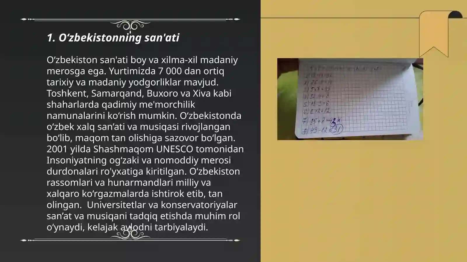 O‘zbekistonning san'ati 3