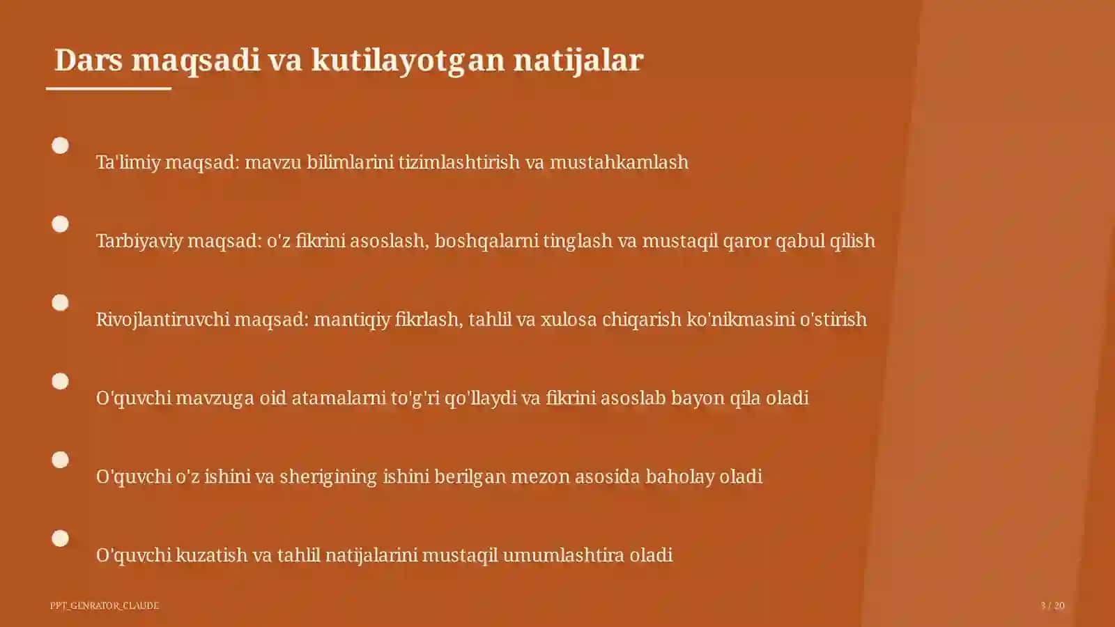 Yangi Milliy o'quv dasturi: asosiy o'zgarishlar 3