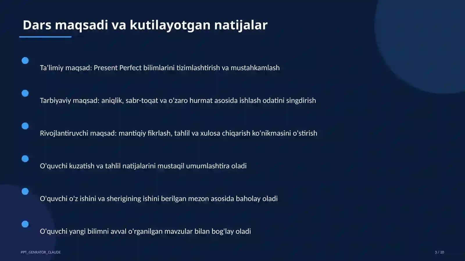 Present Perfect (8-sinf) 3