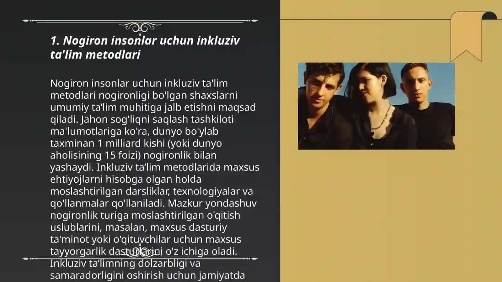 Nogiron insonlar uchun inkluziv ta'lim metodlari 3