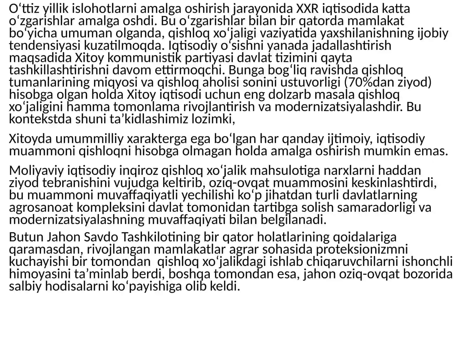 XITOYDAGI AGRAR ISLOHATLAR TARIX VA BUGUN 3