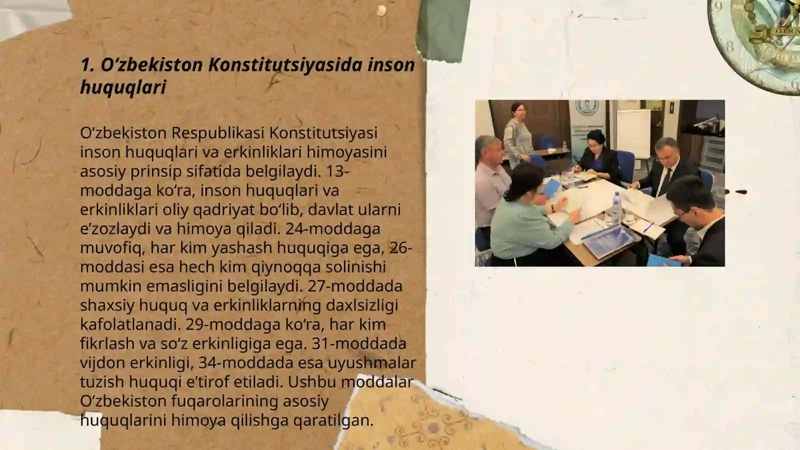 Ozbekistonda inson huquqlari va erkinliklari kafolatining yaratilishi 3