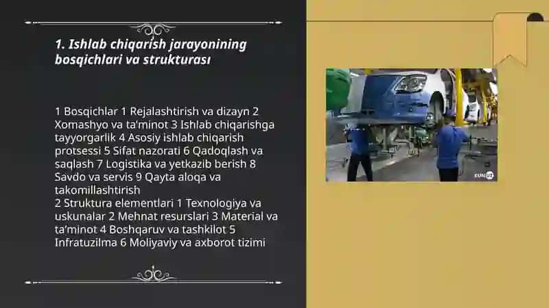 Ishlab chiqarish jarayoni, uning natijalari va samaradоrligi 3