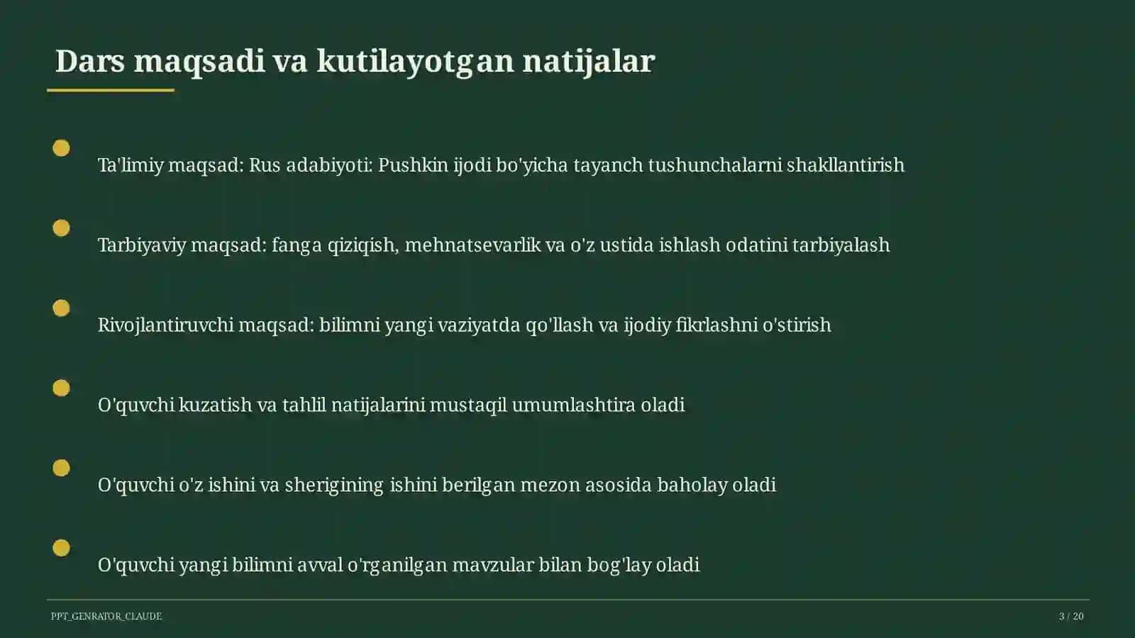 Rus adabiyoti: Pushkin ijodi (9-sinf) 3