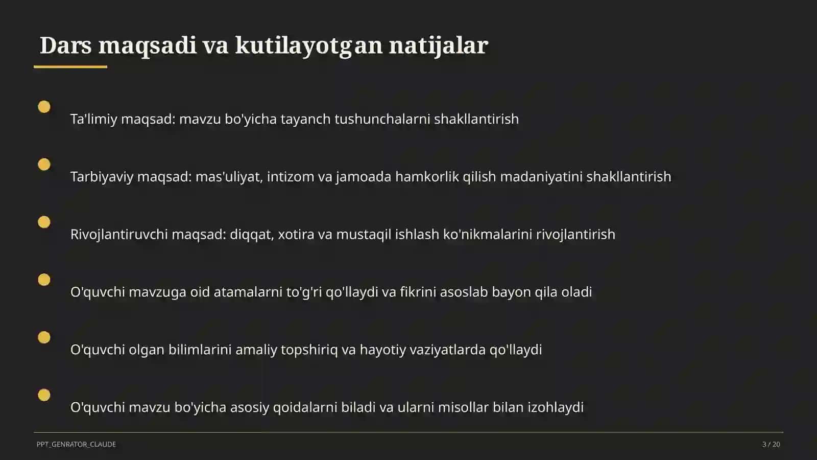 Yangi Milliy o'quv dasturi: asosiy o'zgarishlar 3