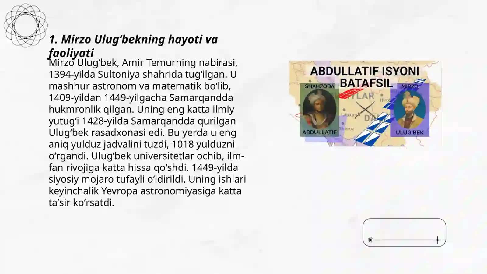 Mirzo Ulugʻbek davlat arbobi va buyuk olim 3
