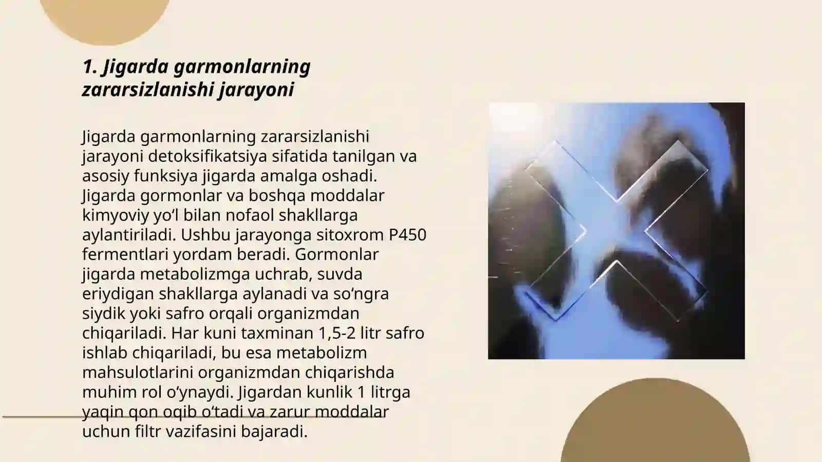 Jigarda garmonlarning zararsizlantirilishi, klinik ahamiyati 3
