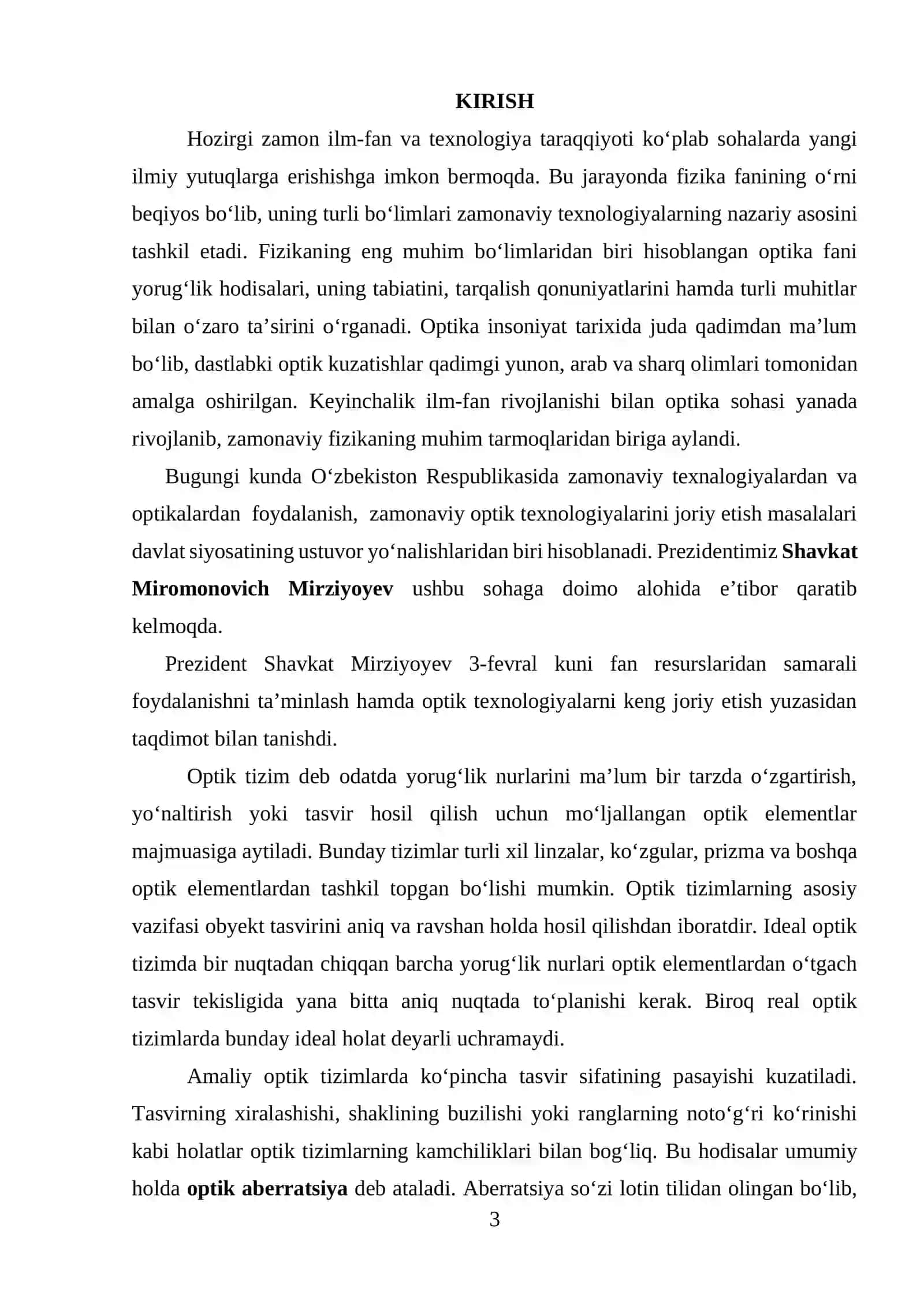 OPTIK SISTEMALARNING ABBERATSIYASI 3
