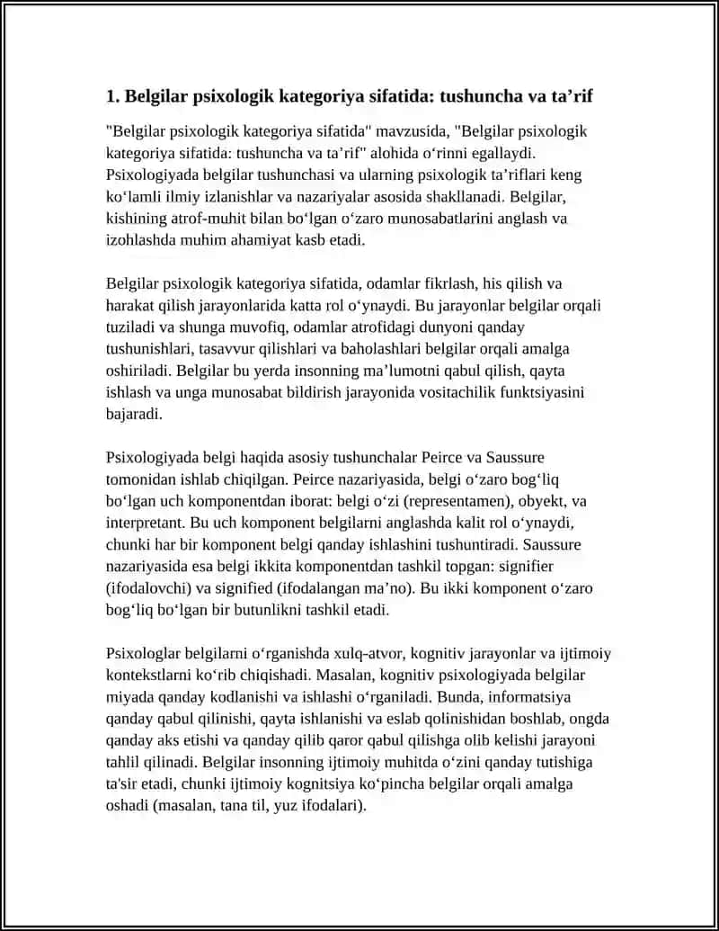 Belgilar psixologik kategoriya sifatida 3