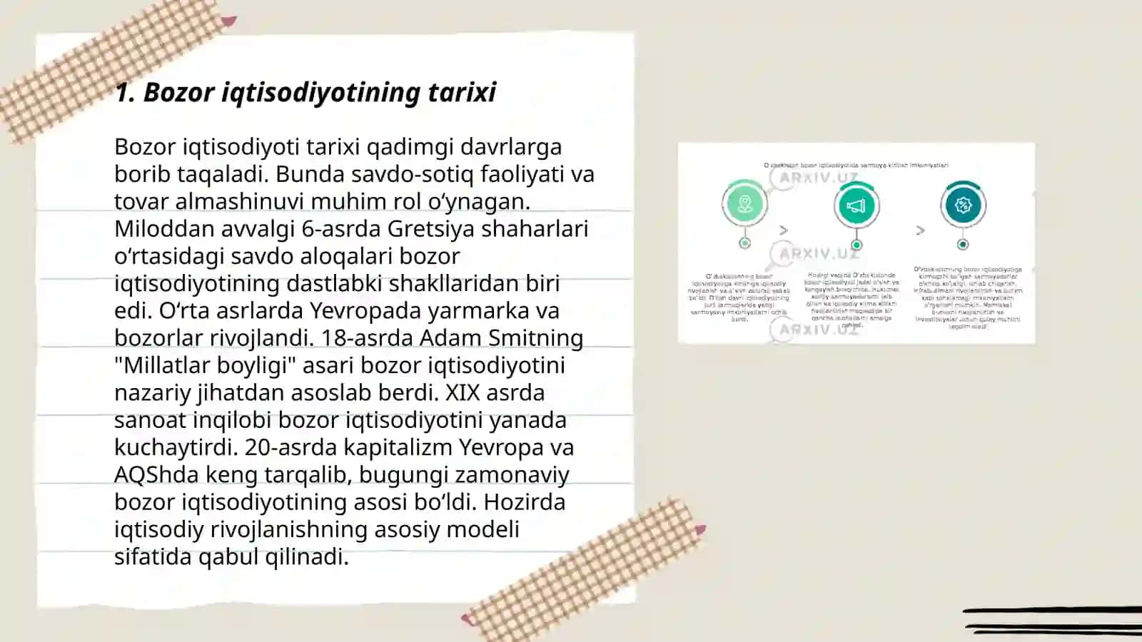 Bozor iqtisodiyotining mazmuni va uning asosiy belgilari 3