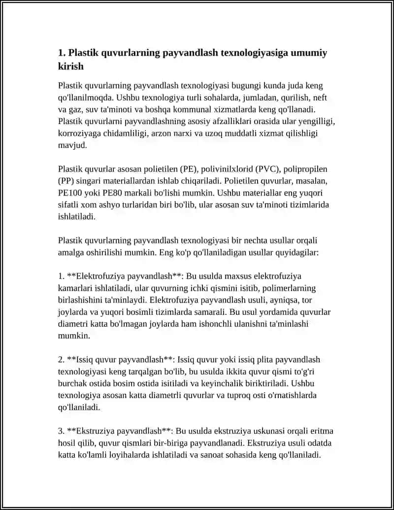 PLASTIK QUVURLARNI PAYVANDLASH TEXNOLOGIYASI 3