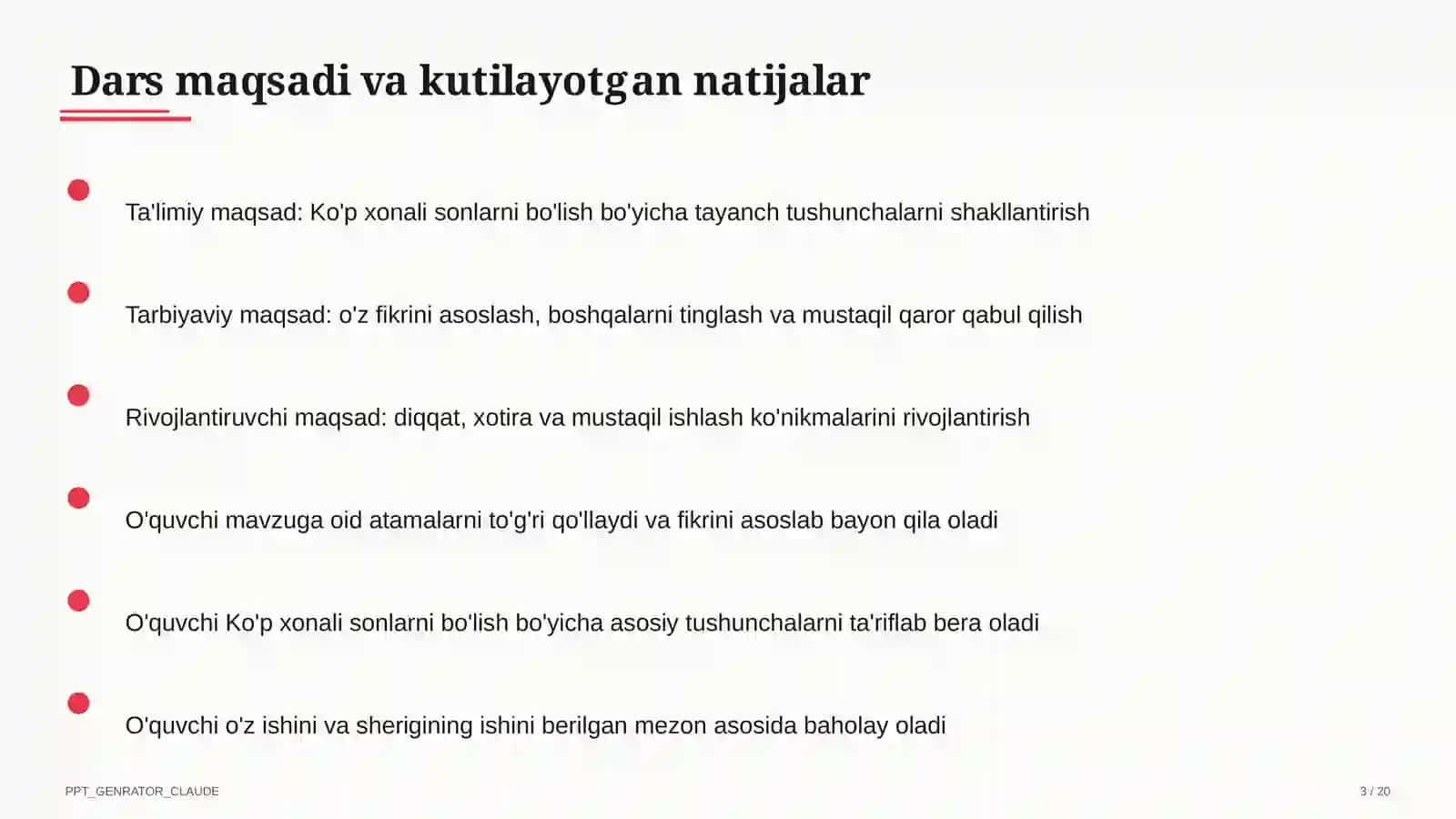 Ko'p xonali sonlarni bo'lish (4-sinf) 3