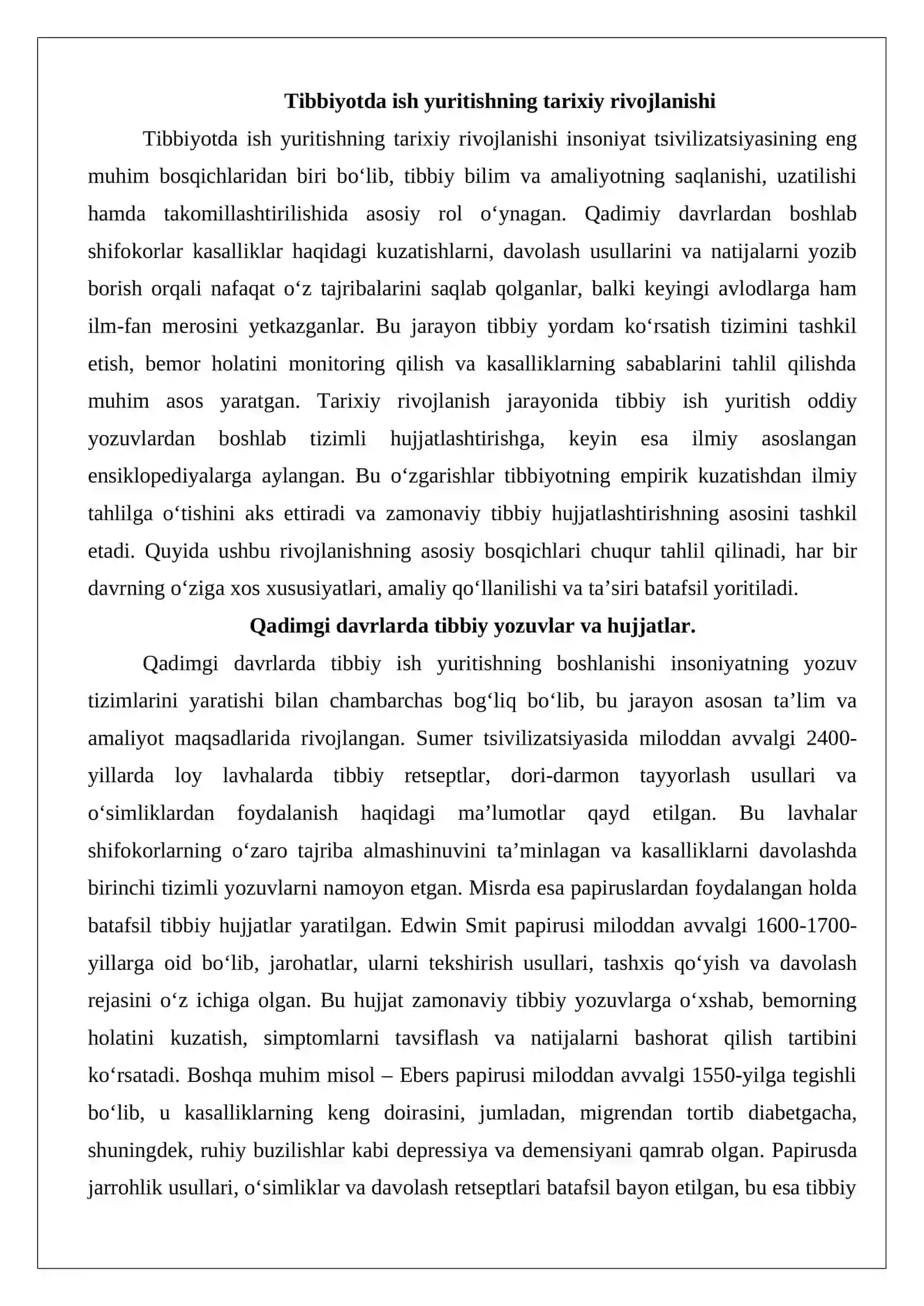 Tibbiyotga oid ish yuritish 3