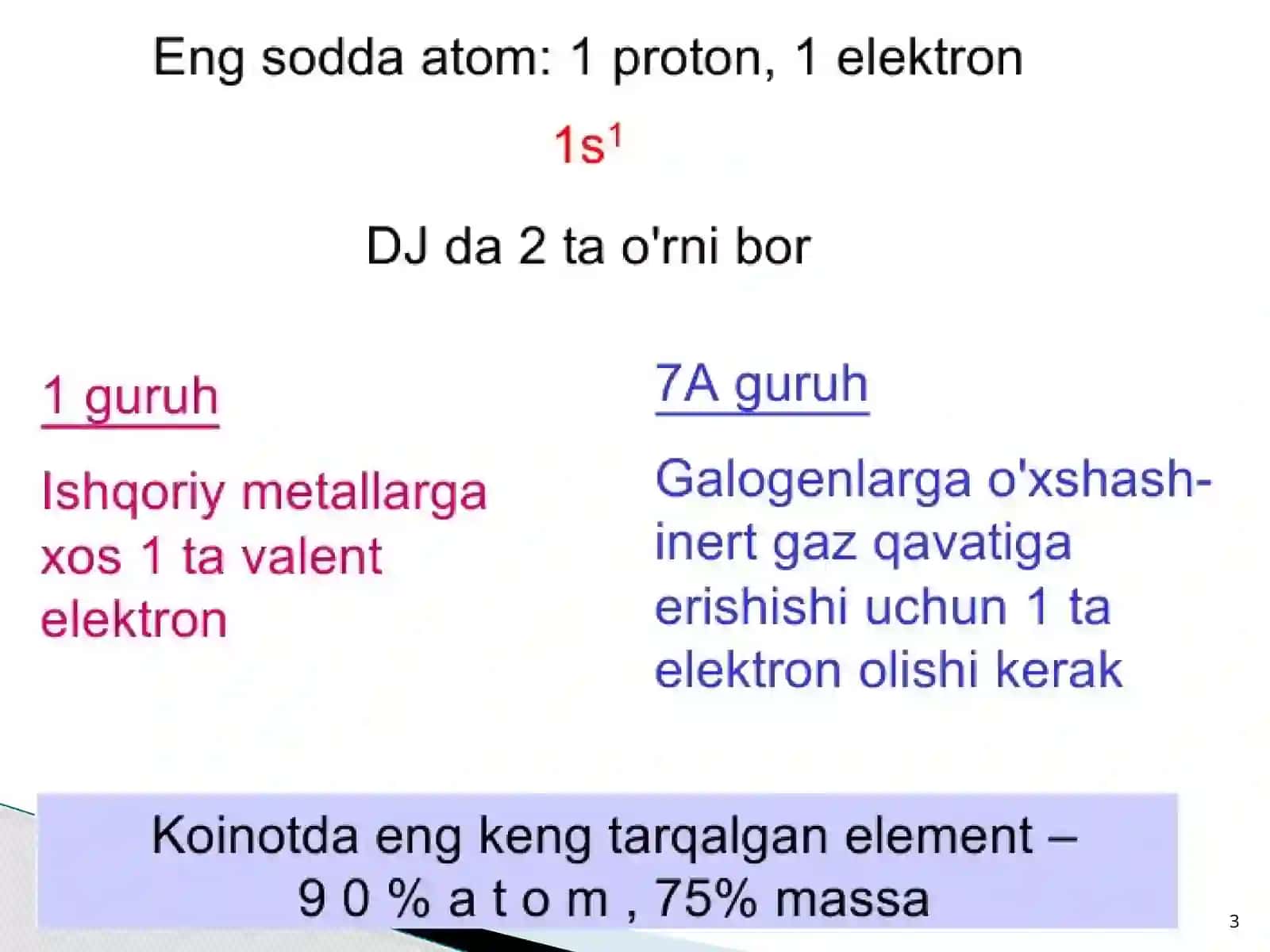 I  A guruh elementlari 3