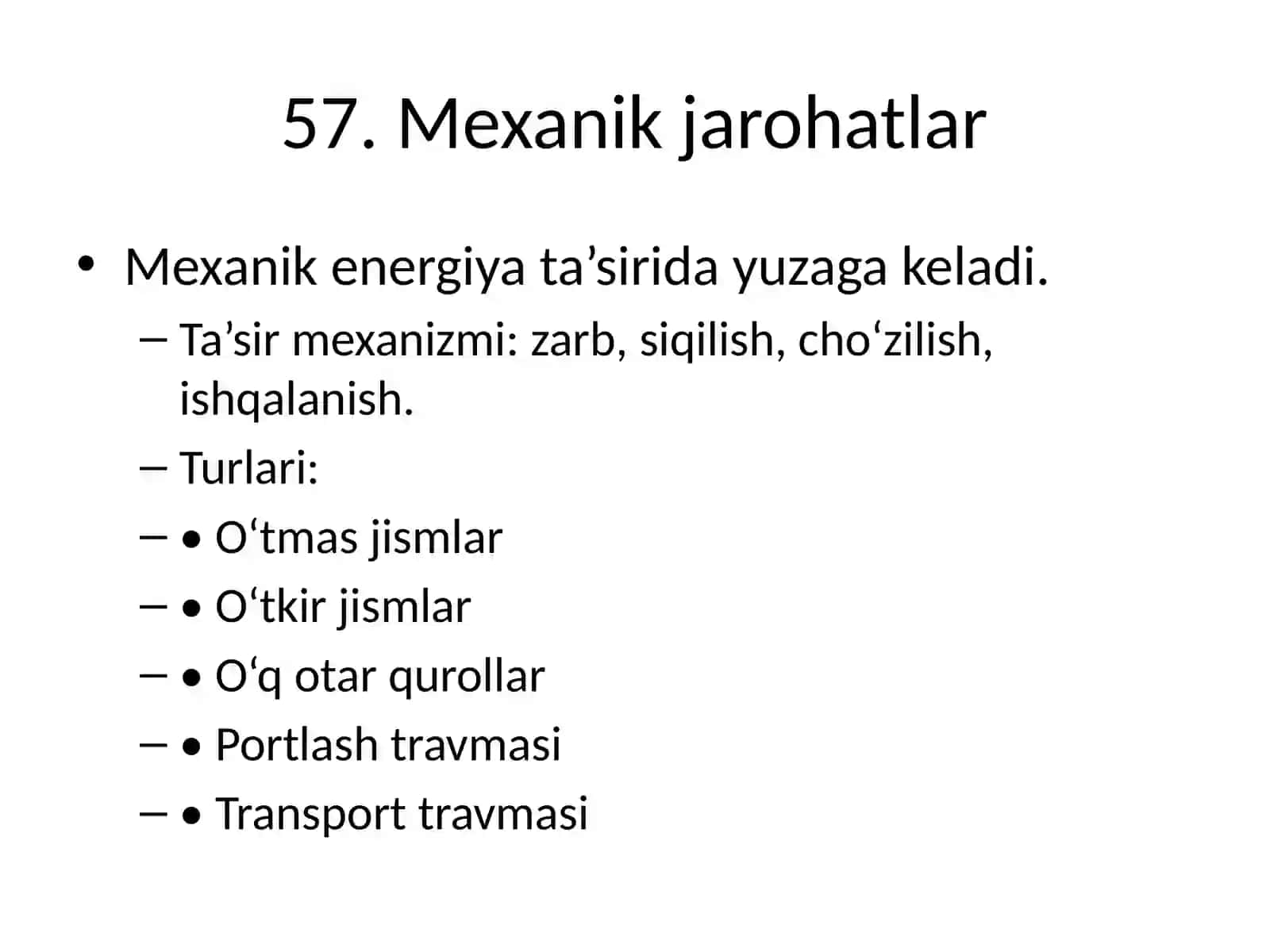 Tan jarohati tushunchasi va shikastlovchi omillar 3