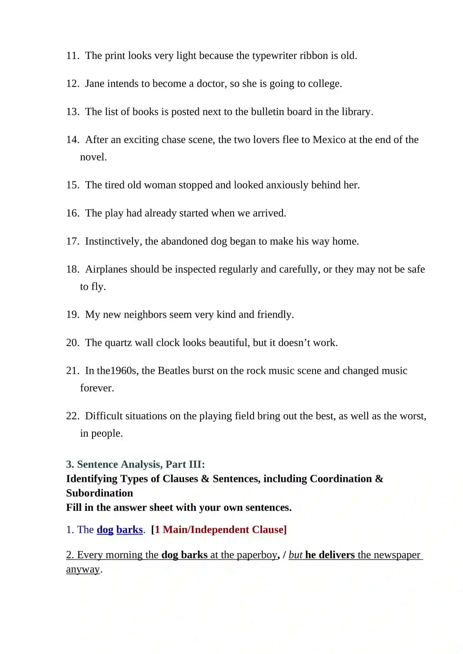Assignment 6. Sentence structure analysis 3