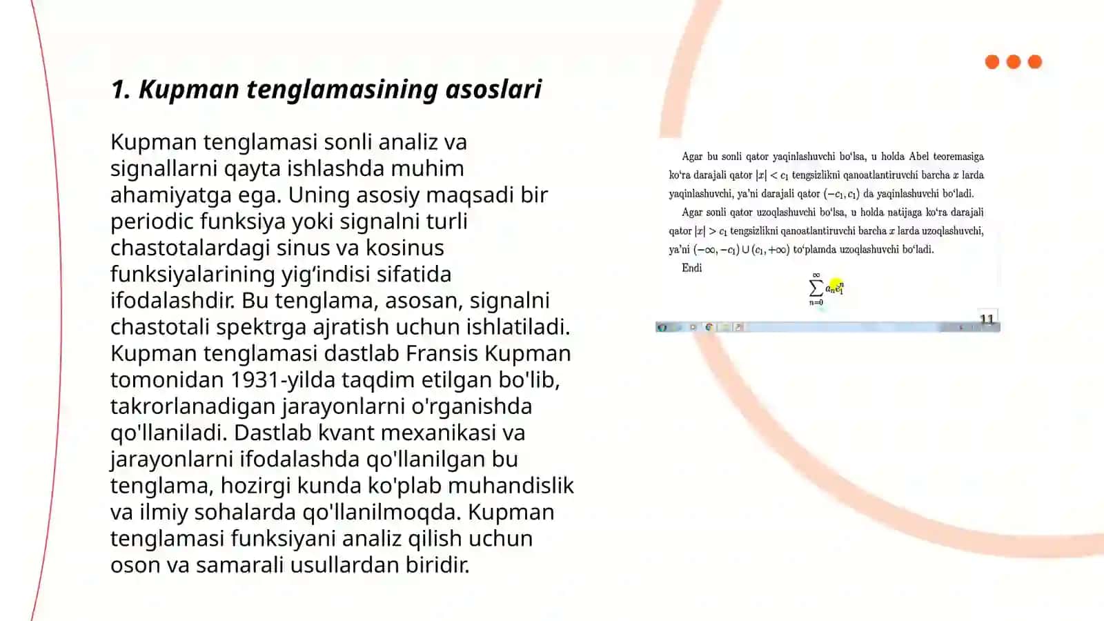 Kupman tenglamasi va fotoelektron spektri. Xartri-Fok usulini qo'llash chegarasi 3