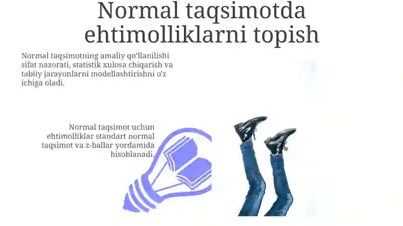 Normal taqsimlanishining nazariy tatbiqiy jihatlari 3