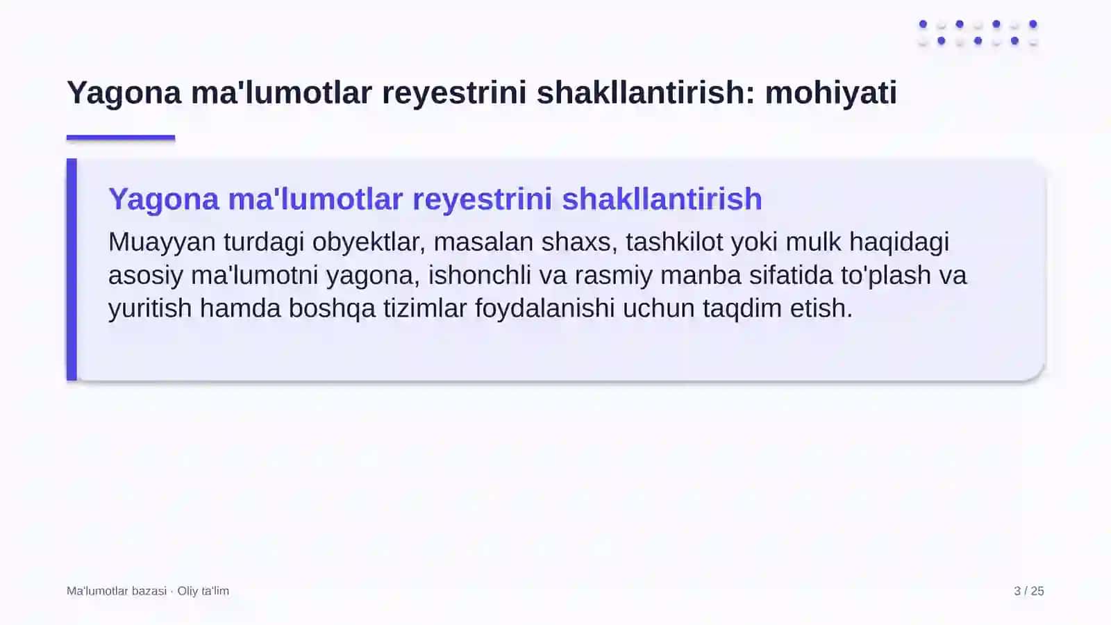 Ekologik ta'limda yagona ma'lumotlar reyestrini shakllantirish 3