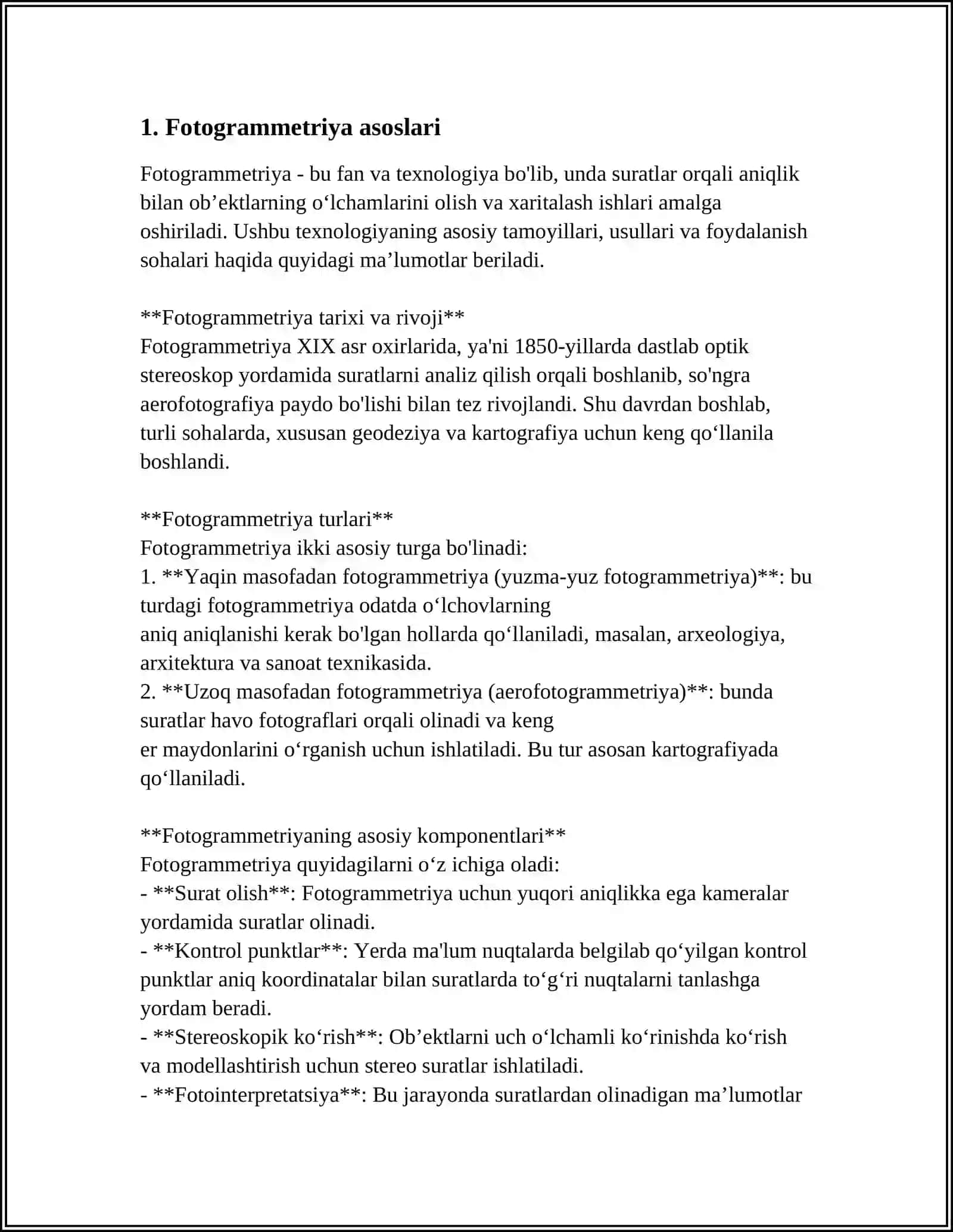 FOTOGRAMMETRIYA ASOSLARI 3