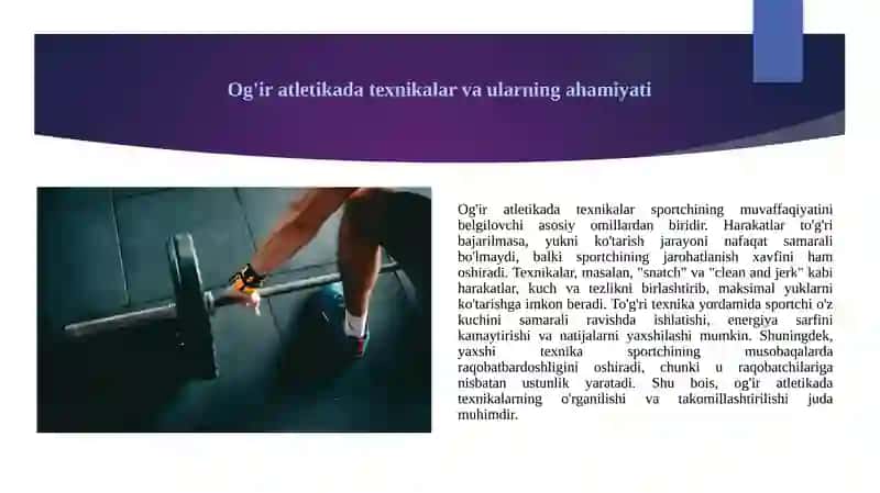 Og'ir atletika da texnikalar 3