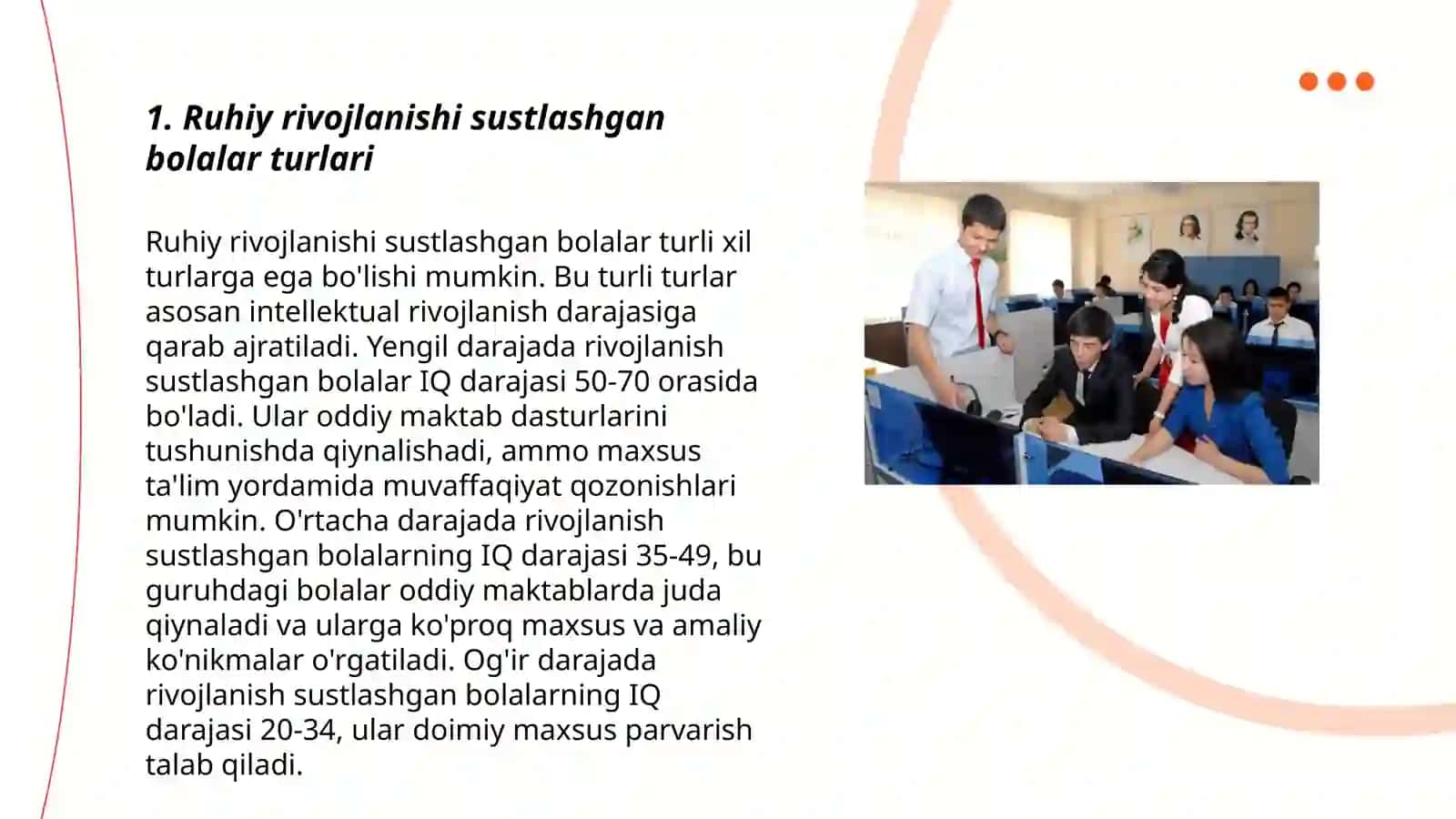 Ruhiy rivojlanishi sustlashgan bolalarni pedagogik tavsifnomasi va olib boriladigan korreksion ishlar 3