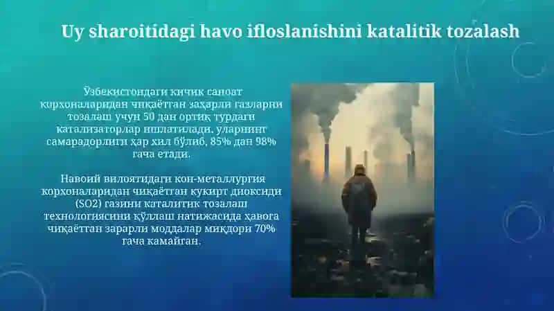 atmosfera xavosini zaharli gazlardan katalitik usul bilan tozalash 3