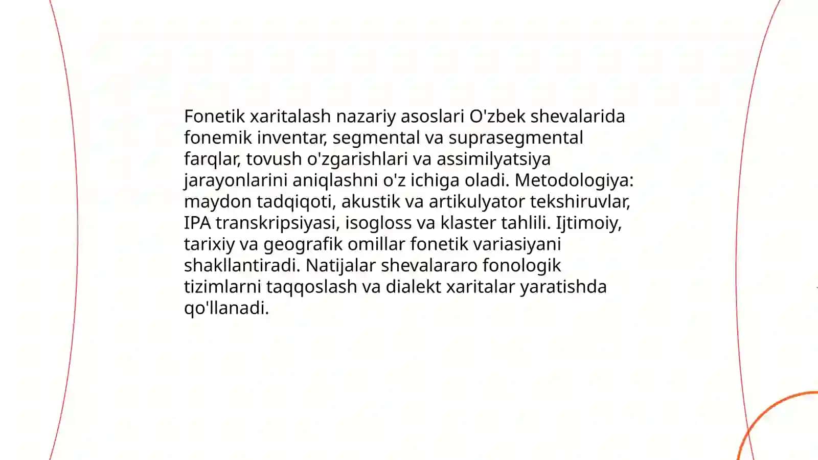 O'zbek shevalarining fonetik, leksik va morfologik xaritalash tushunchasi 3