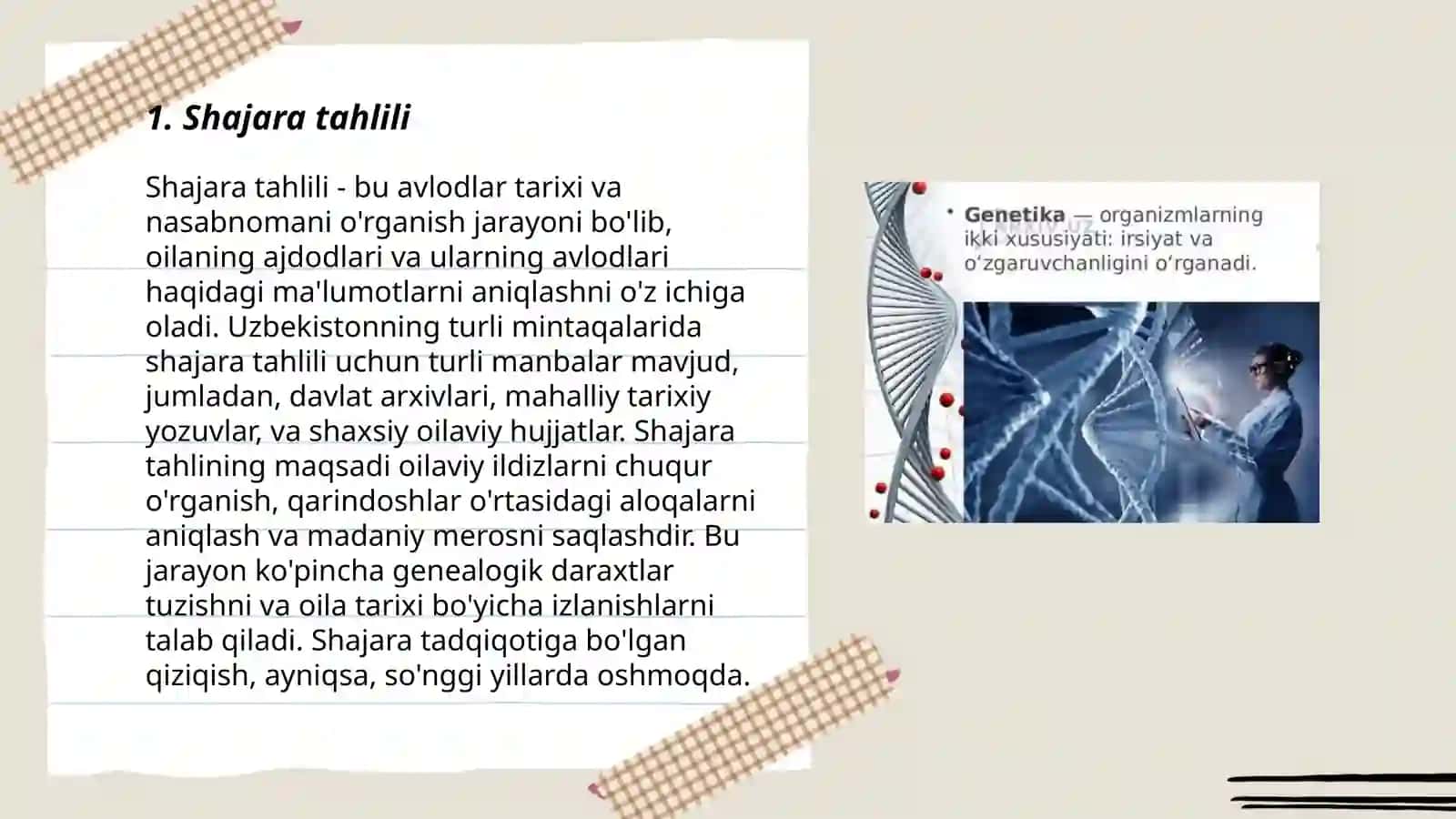 Tibbiy genetikada Shajara metodi 3