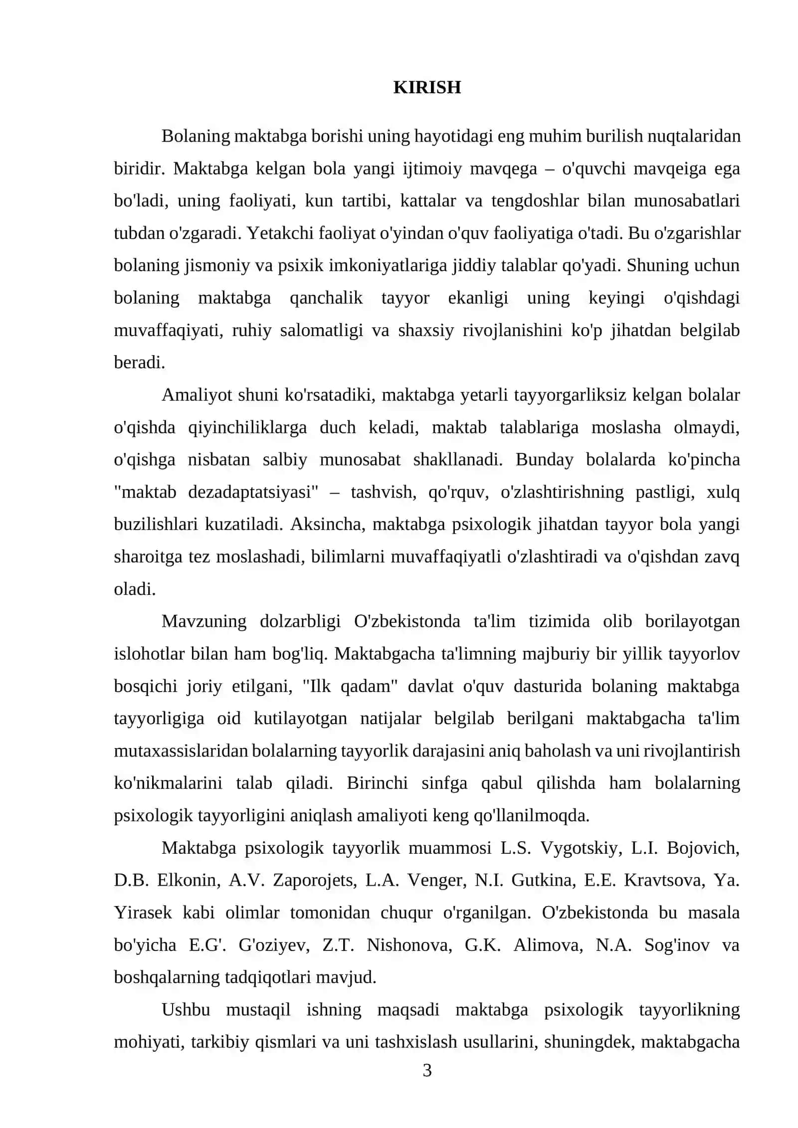 Maktabga psixologik tayyorlik va intellekt darajasini tashxislash 3