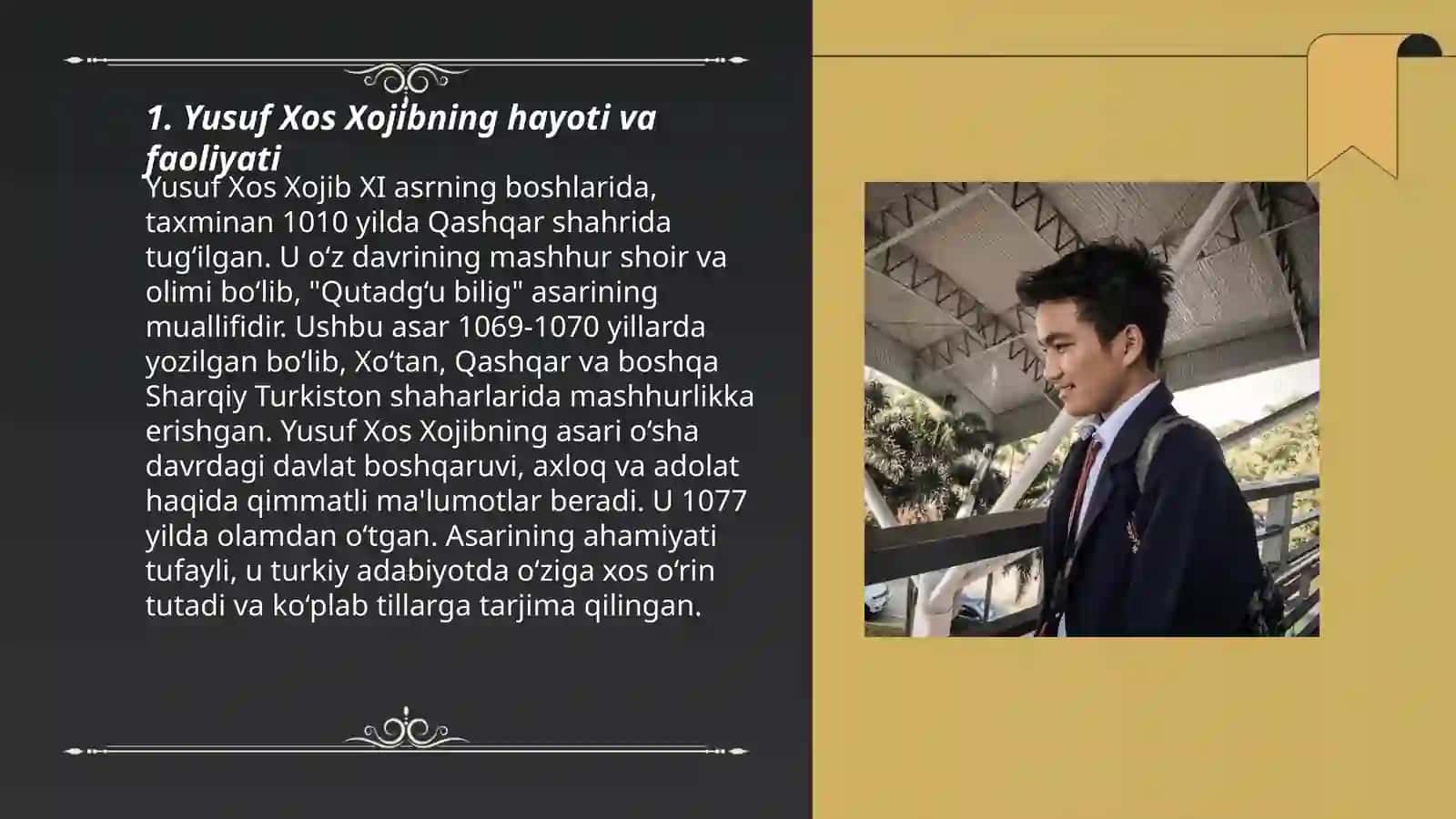 Yusuf Xos Xojibning hayoti va faoliyati 3