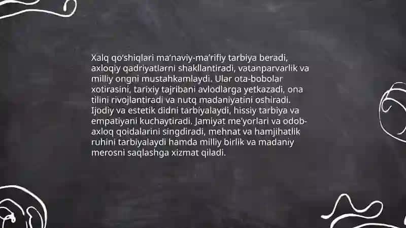 Xalq qoʻshiqlari va ularning tarbiyaviy ahamiyati 3