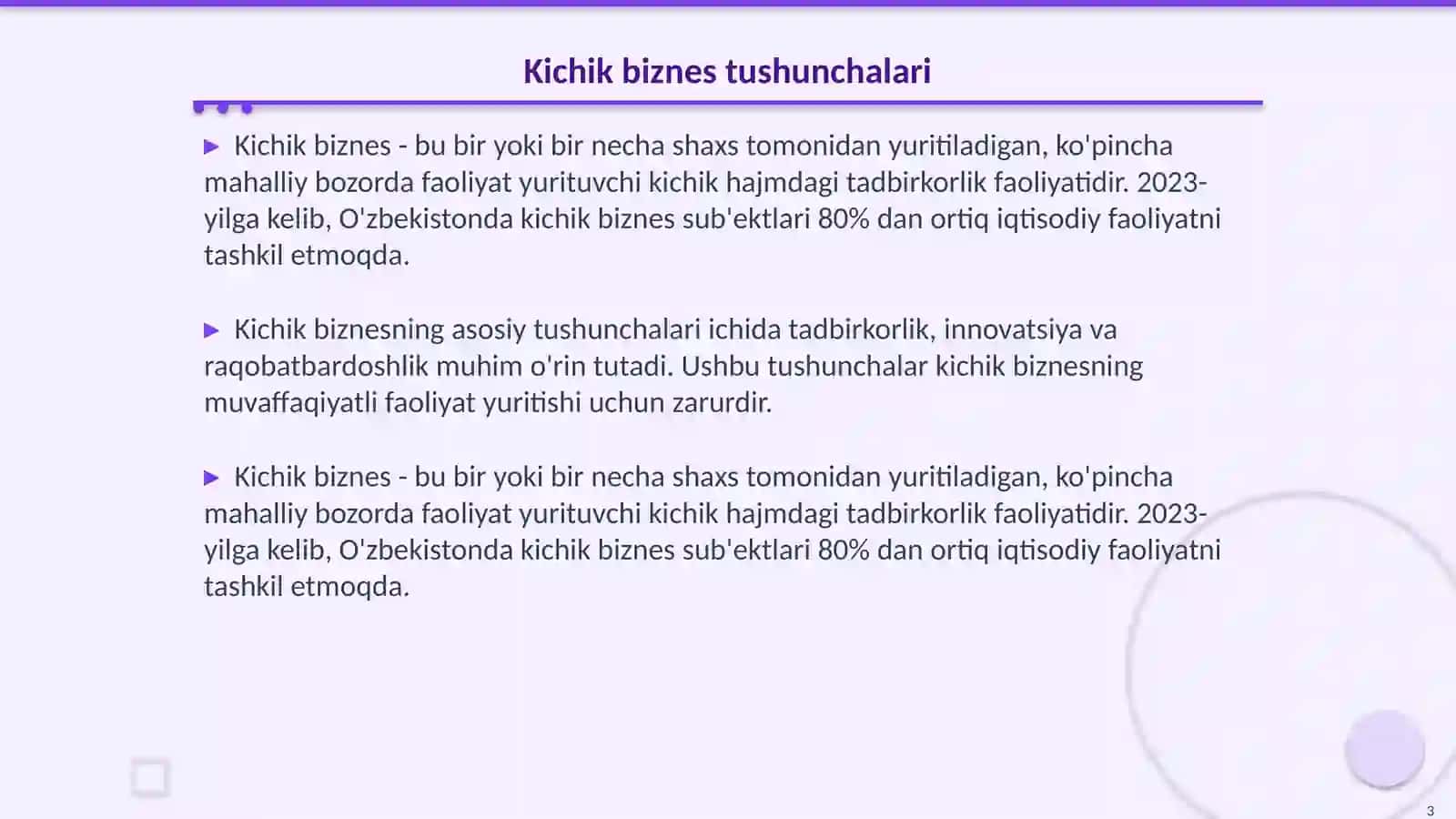 Kichik biznes yuritishning amaliy shakllari, afzalliklari va kamchiliklari 3