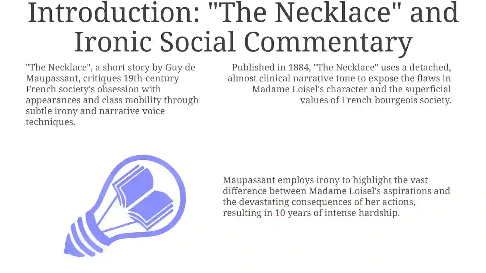 Irony and Social Commentary Through Narrative Tone in TheNecklace 3