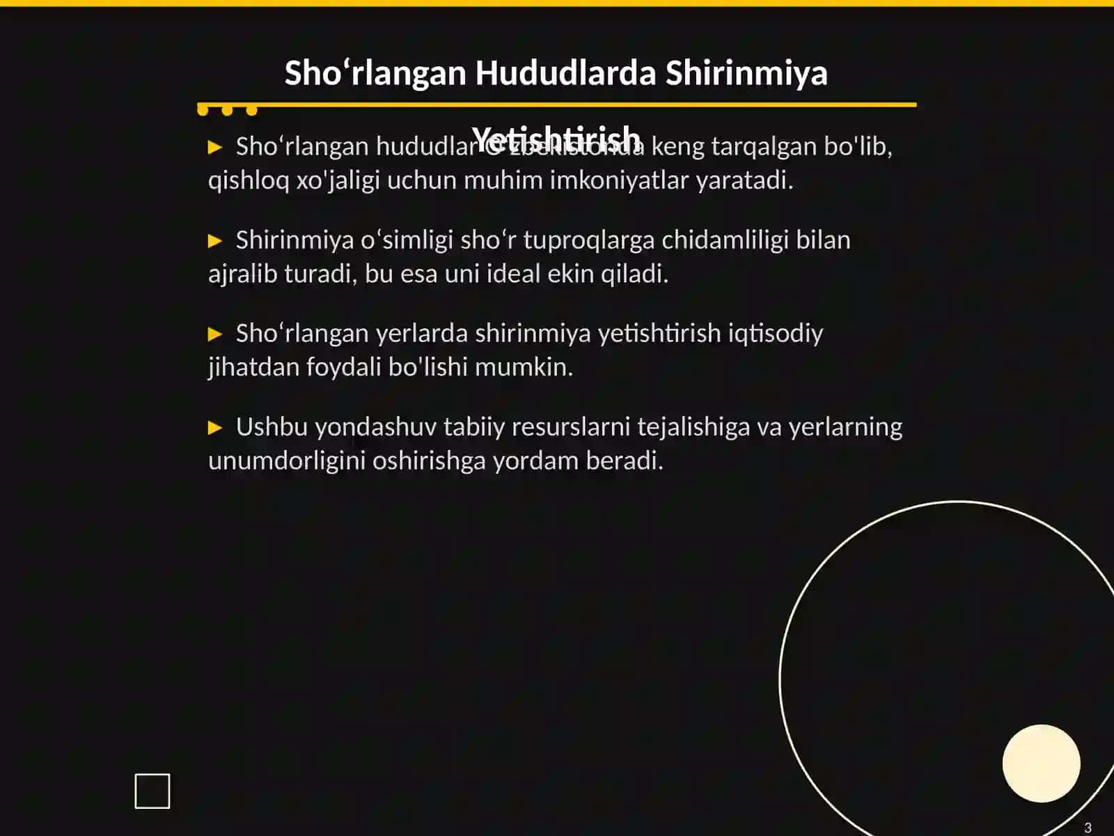 Shoʻrlangan Hududlarda Shirinmiya Yetishtirish 3