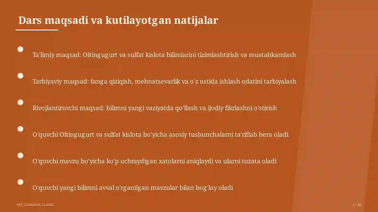 Oltingugurt va sulfat kislota (9-sinf) 3